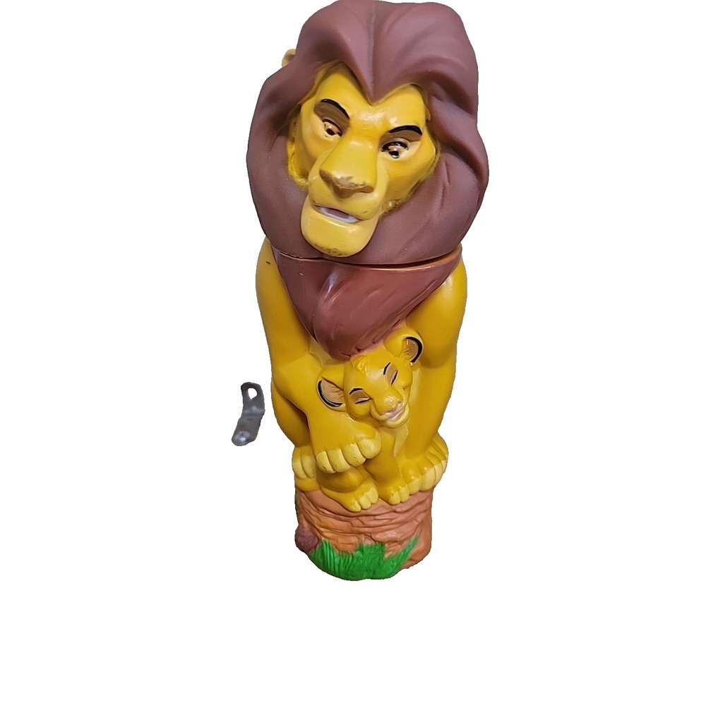 Vtg 90s 8.5" Lion King Empty Shampoo Bottle Disney Collectible Mufasa Simba